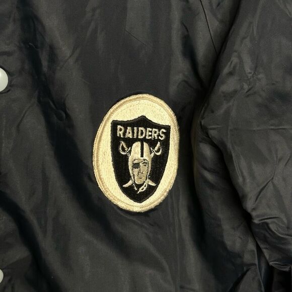 Vintage 80s Sears Raiders Satin Bomber Youth Large - Picture 3 of 6